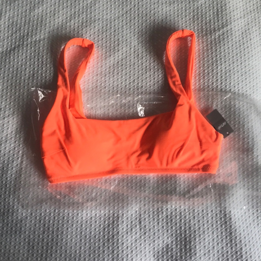Aerie Orange Scoop Swim Top